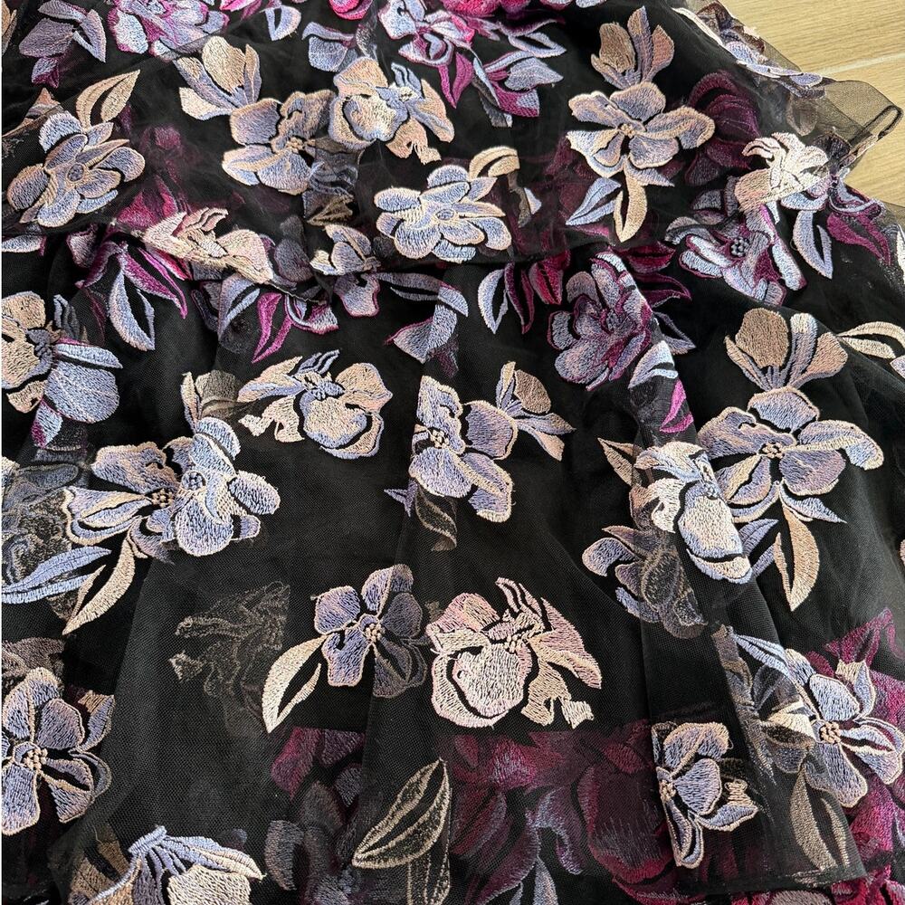 MARCHESE NOTTE -NWT- Tiered Strapless Embroidered Floral Tulle Gown | 10 - Picture 7 of 14
